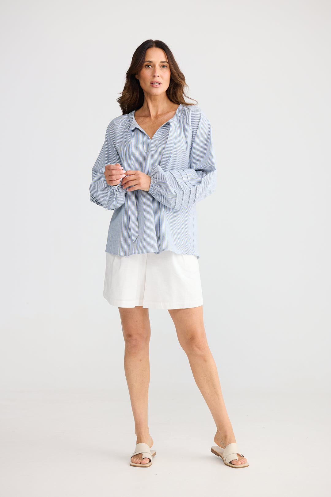 Brave & True Pinstripe Mardi Blouse