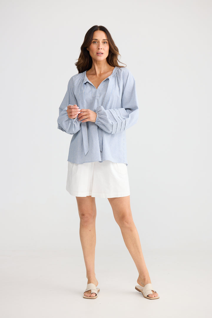 Brave & True Pinstripe Mardi Blouse