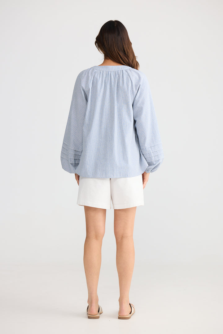 Brave & True Pinstripe Mardi Blouse