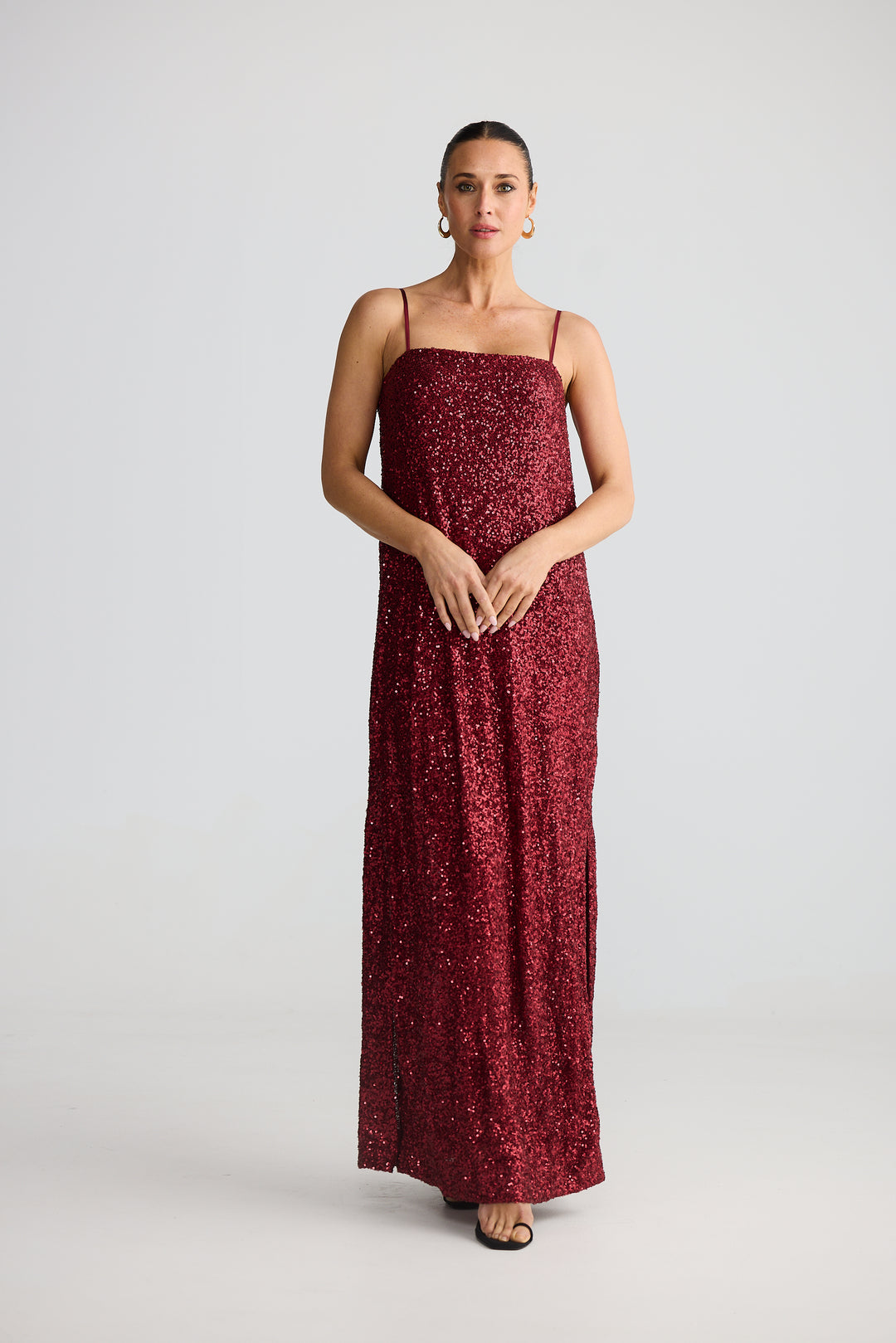 Brave & True Jazzy Garnet Maxi Dress