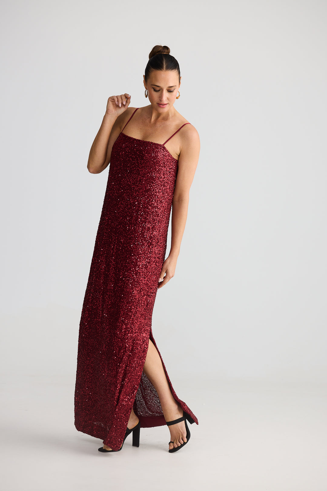 Brave & True Jazzy Garnet Maxi Dress