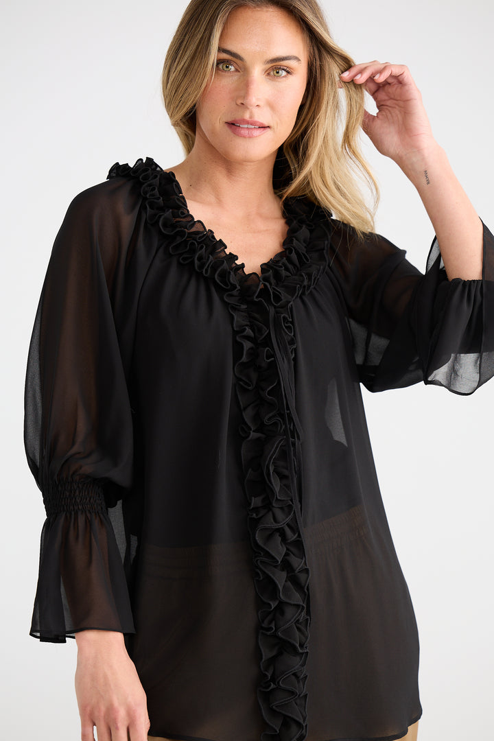 Brave & True Black Lili Top