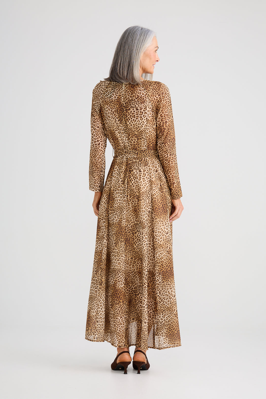 Brave & True Leopard Onella Midi Dress