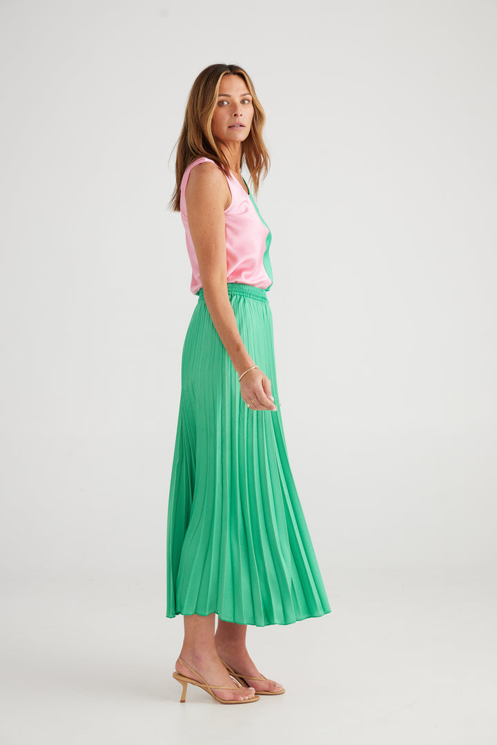 30% OFF | TWO TONE ALIAS PLEAT SKIRT - RAPT ONLINE