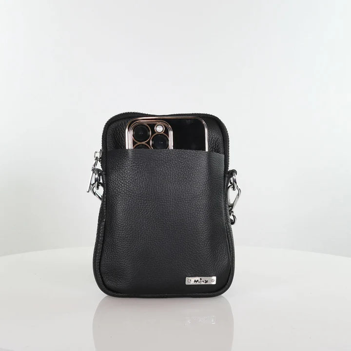 Minx Black Buzz Leather Bag