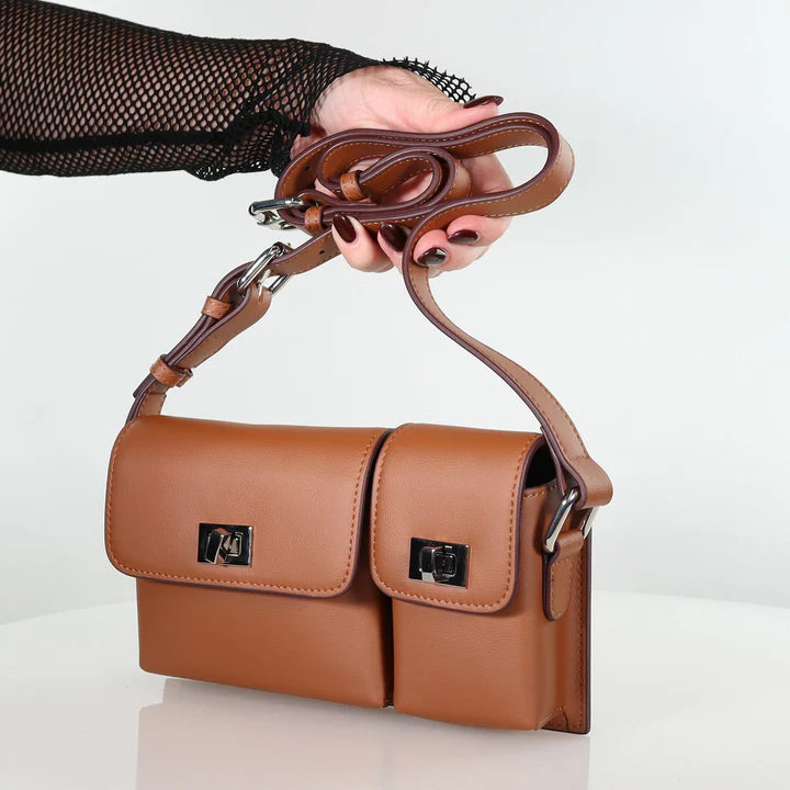 Minx Tan Pocket Rocket Leather Bag