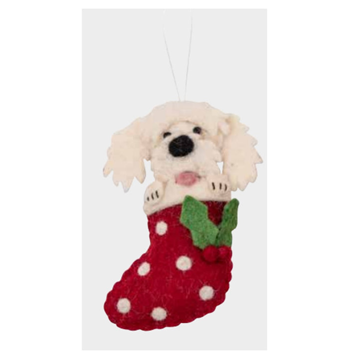 Pashom White Cavoodle/Spoodle Decoration