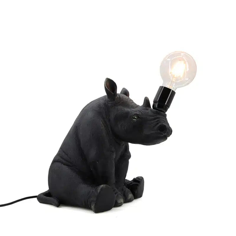 Le Forge Black Rhino Table Lamp