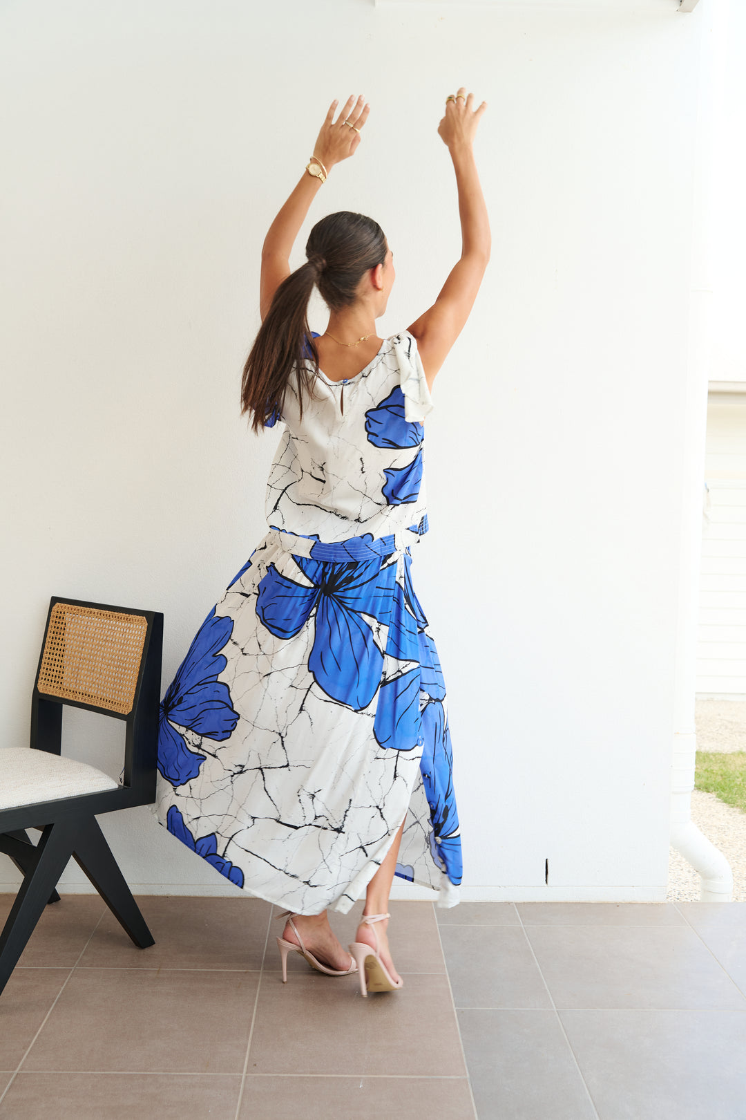 Midori Skirt Blue Hibiscus