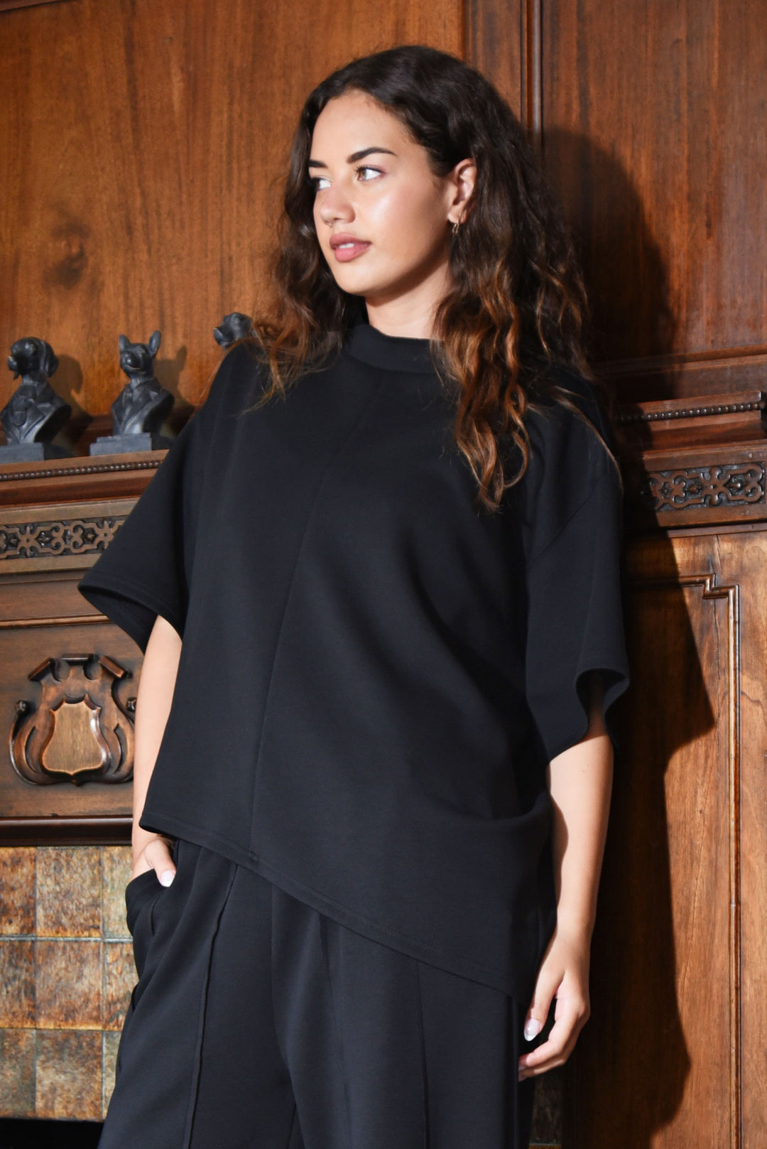 Curate Black Lounge Effect Top