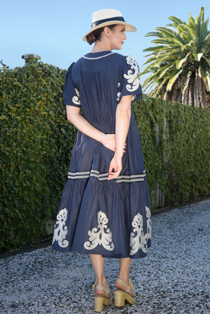 Curate After You My Tier Navy Dress