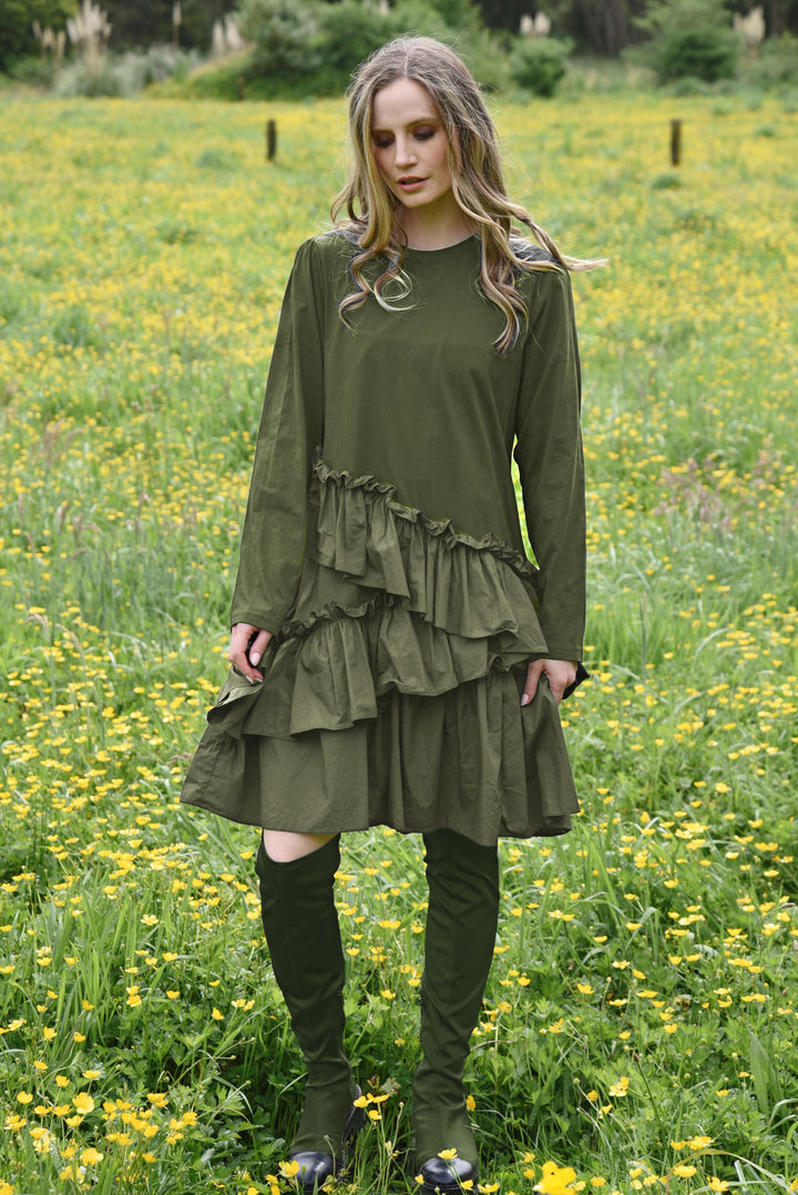 Curate Khaki The Other Side Dress