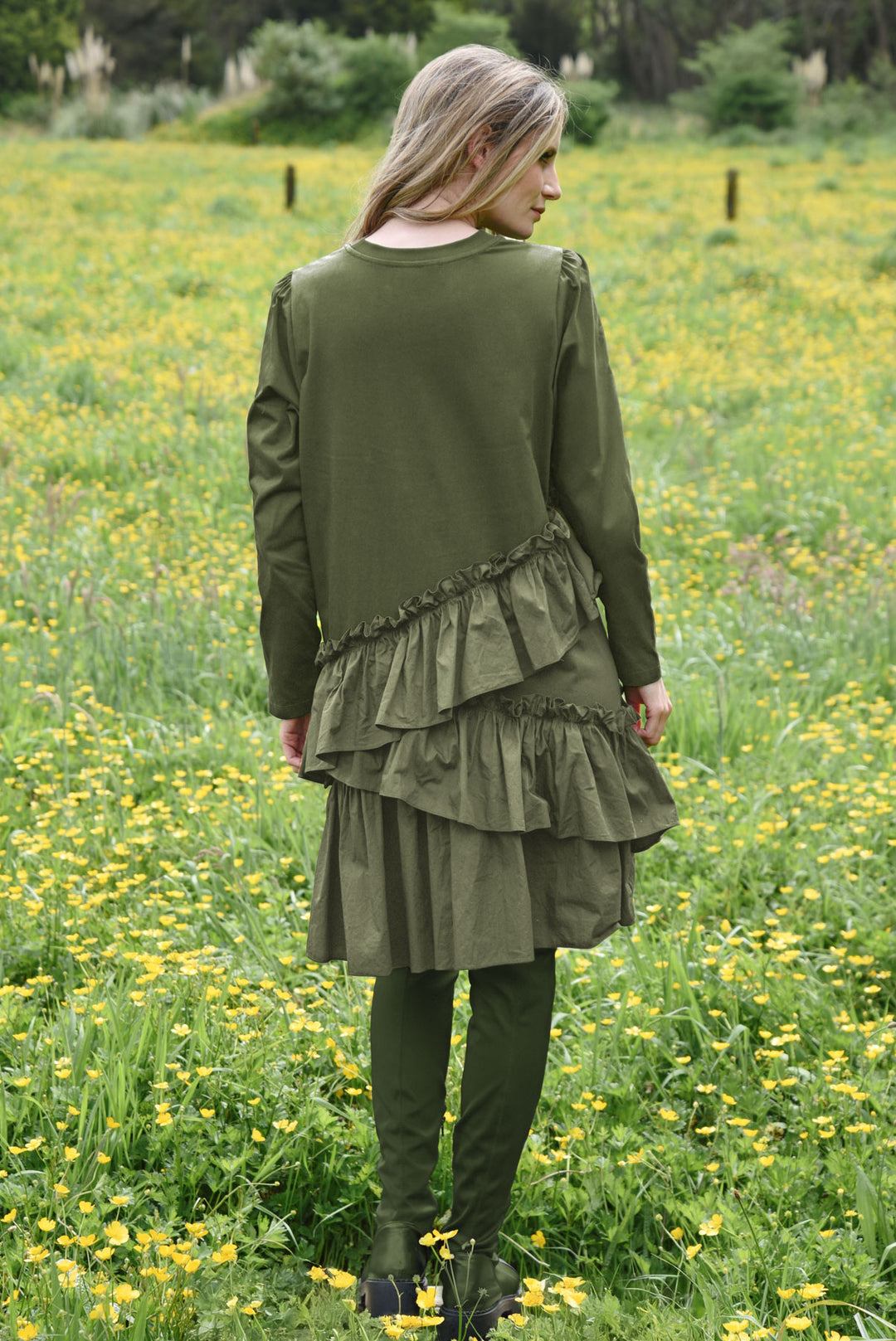 Curate Khaki The Other Side Dress