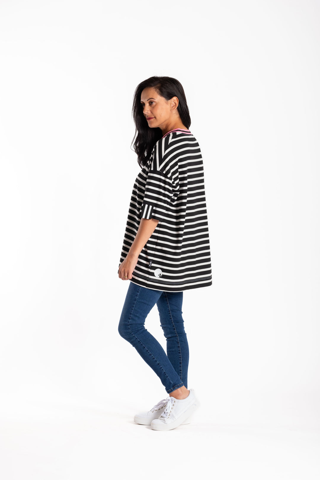 Jellicoe Black & White Stripe Box Tee