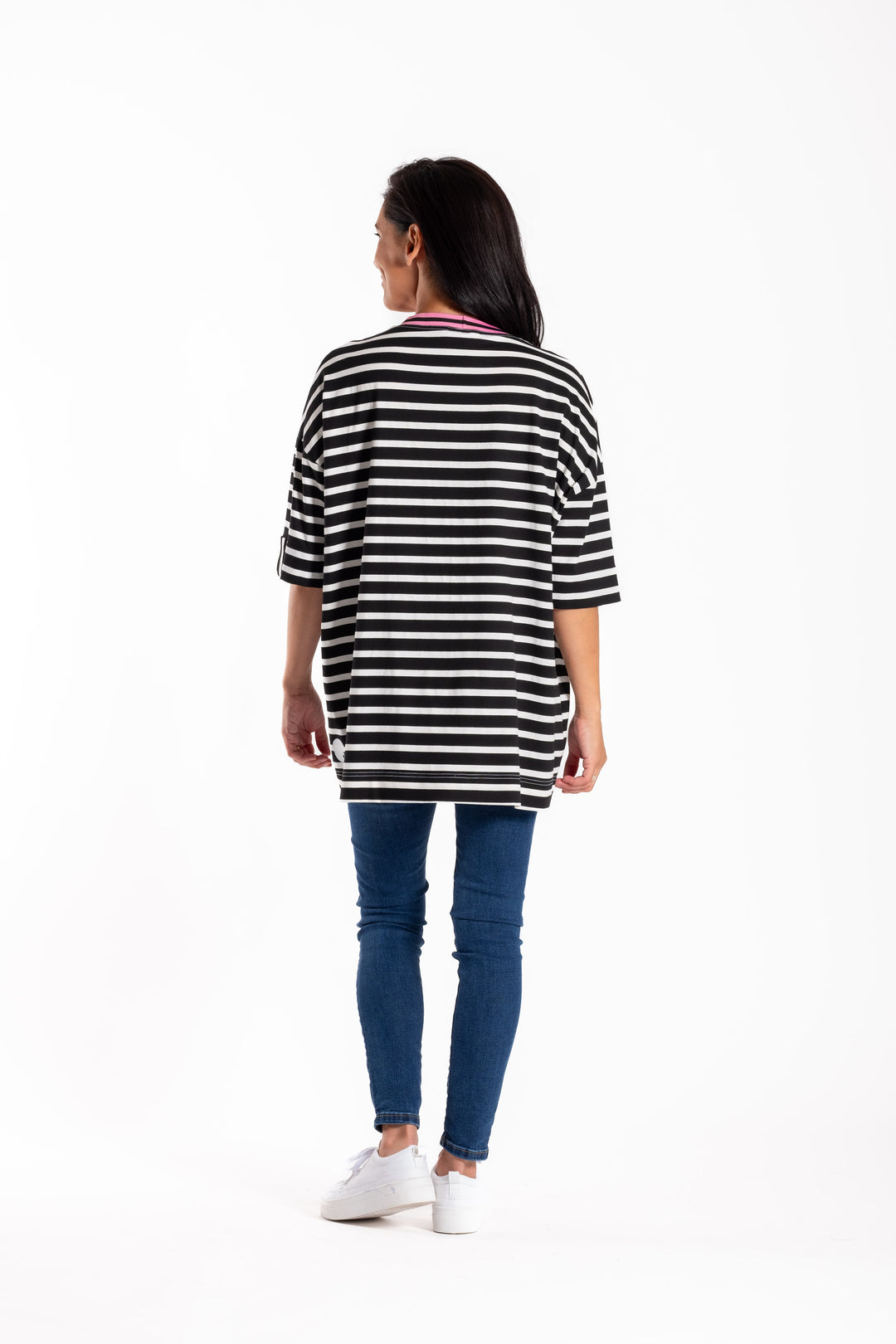 Jellicoe Black & White Stripe Box Tee