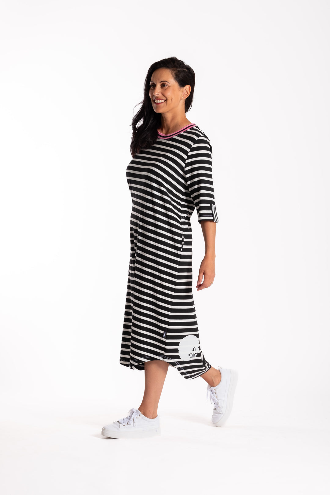 Jellicoe Simone Dress Black & White Stripe