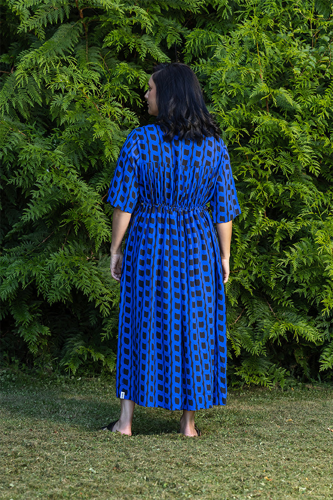 TARBANA DRESS BLUE CHAIN