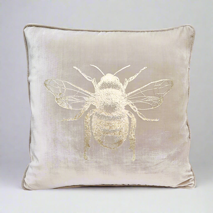 PEARL VELVET BEE CUSHION