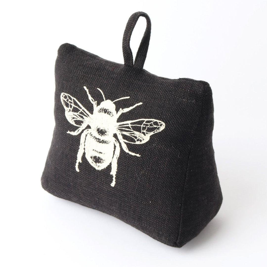 Le Forge Linen Look Black Bee Doorstop