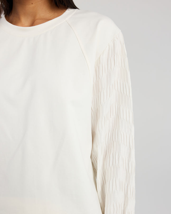 Et Alia Blanc Pleat Sienna Top