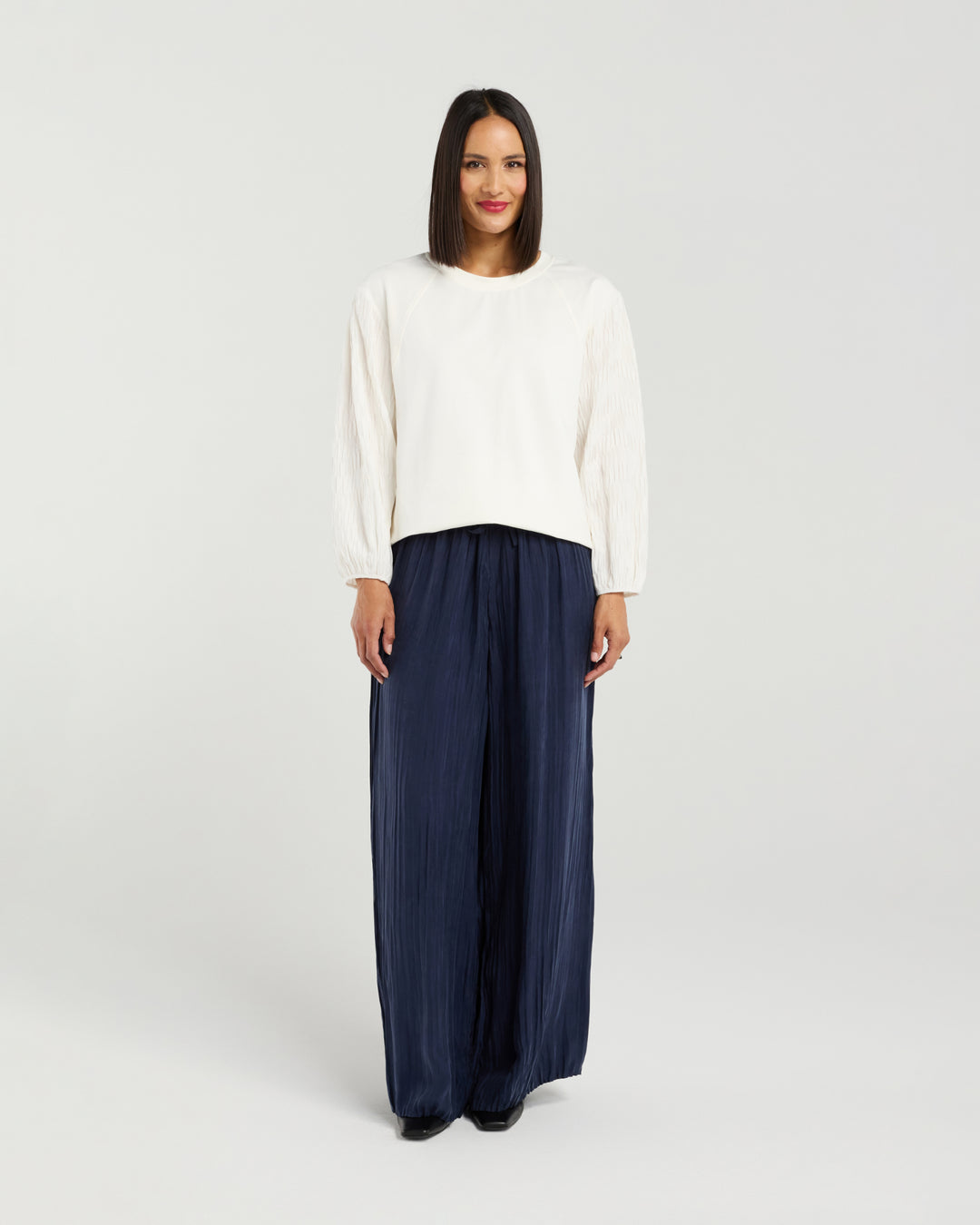 Et Alia Blanc Pleat Sienna Top