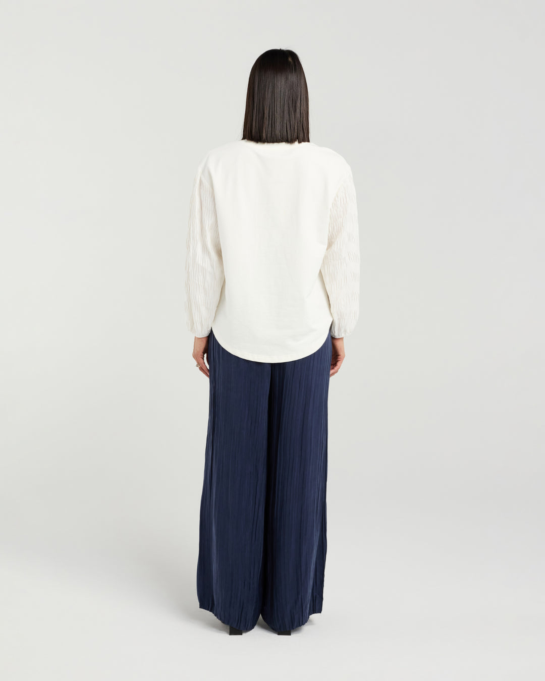 Et Alia Blanc Pleat Sienna Top