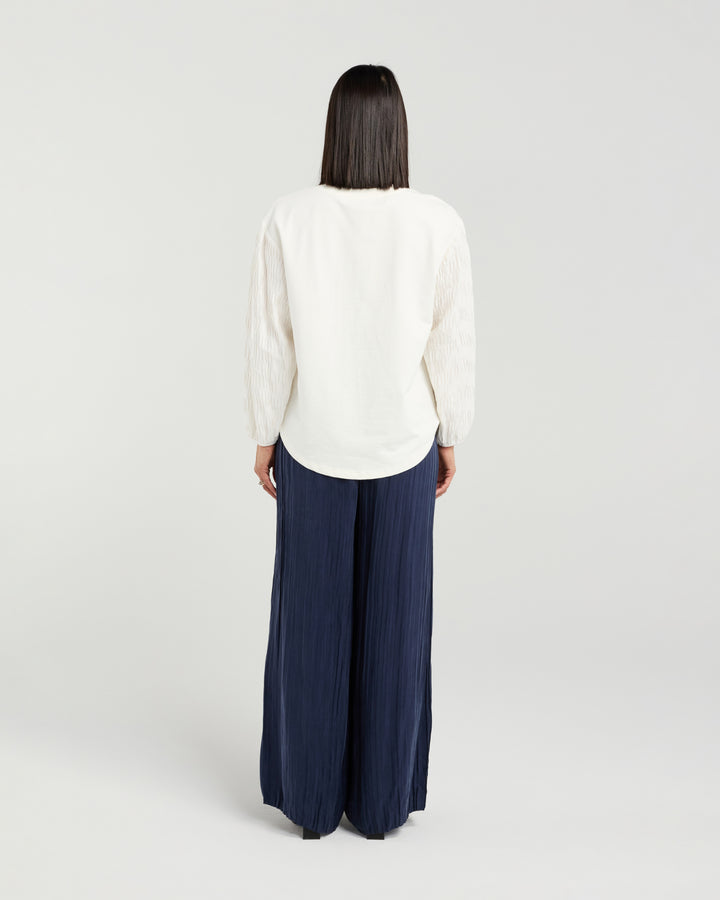 Et Alia Blanc Pleat Sienna Top