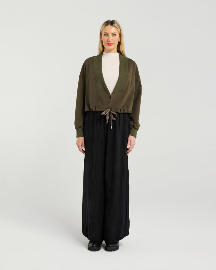 Et Alia Khaki Juno Knit Wrap