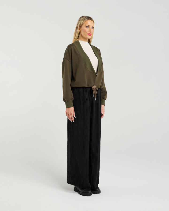 Et Alia Khaki Juno Knit Wrap