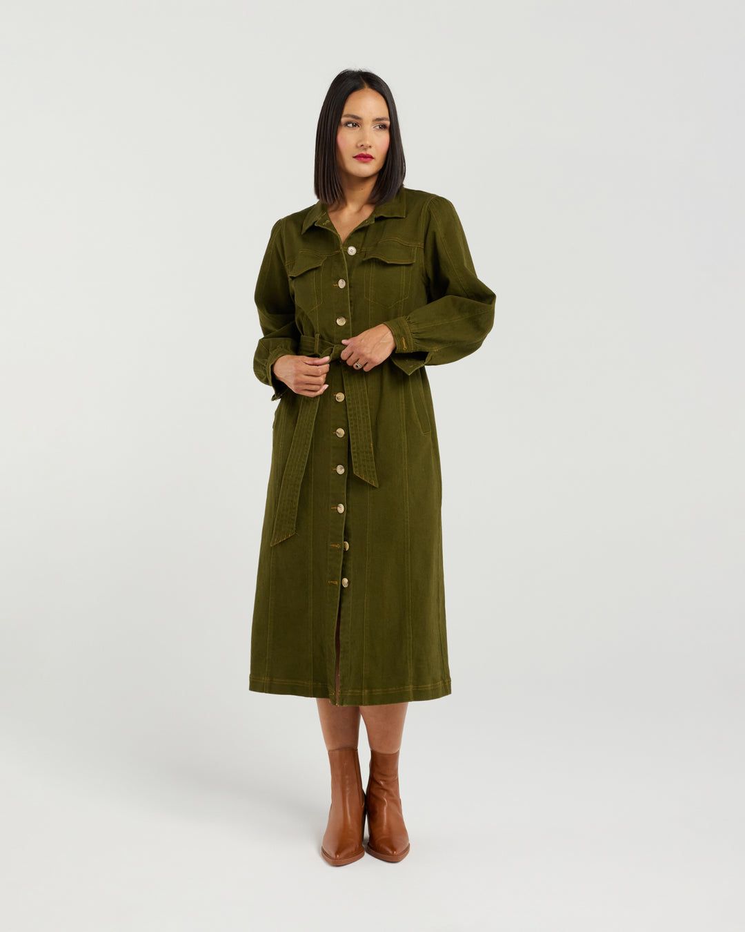 Et Alia Khaki Lydia Dress
