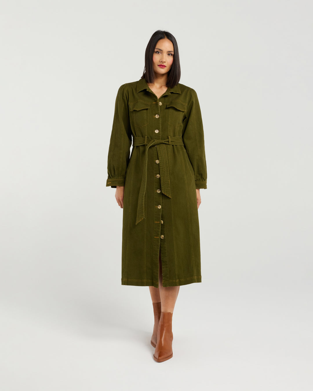 Et Alia Khaki Lydia Dress