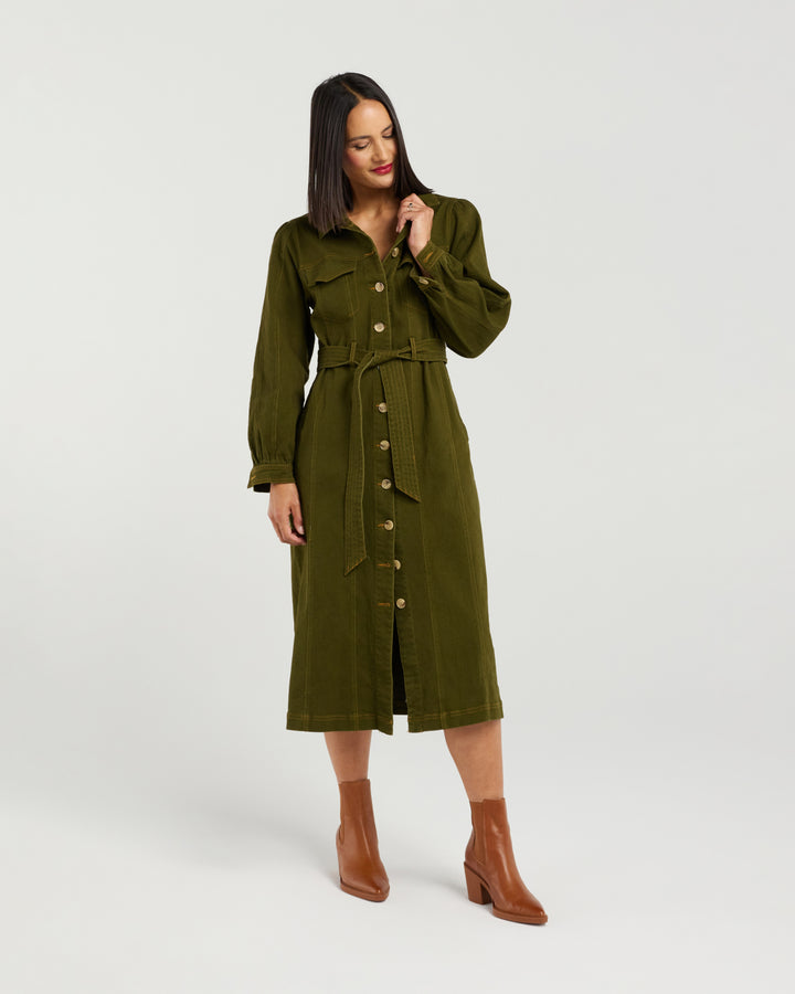 Et Alia Khaki Lydia Dress