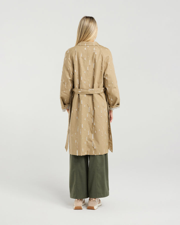 Et Alia Distressed Sandstone Lennox zTrench Coat