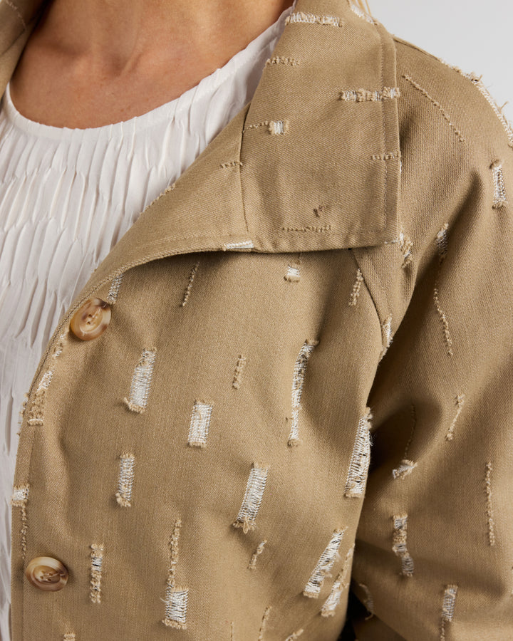 Et Alia Distressed Sandstone Lennox zTrench Coat
