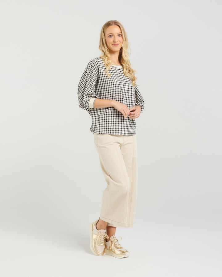 Et Alia Meadow Plaid Aroha Top