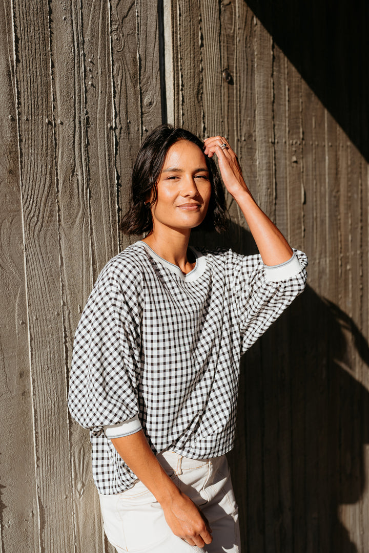 Et Alia Meadow Plaid Aroha Top