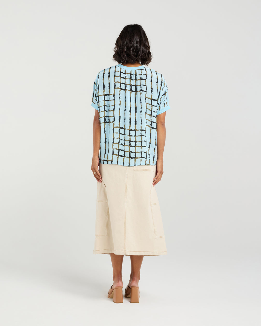 Et Alia Skyline Plaid Brea Top