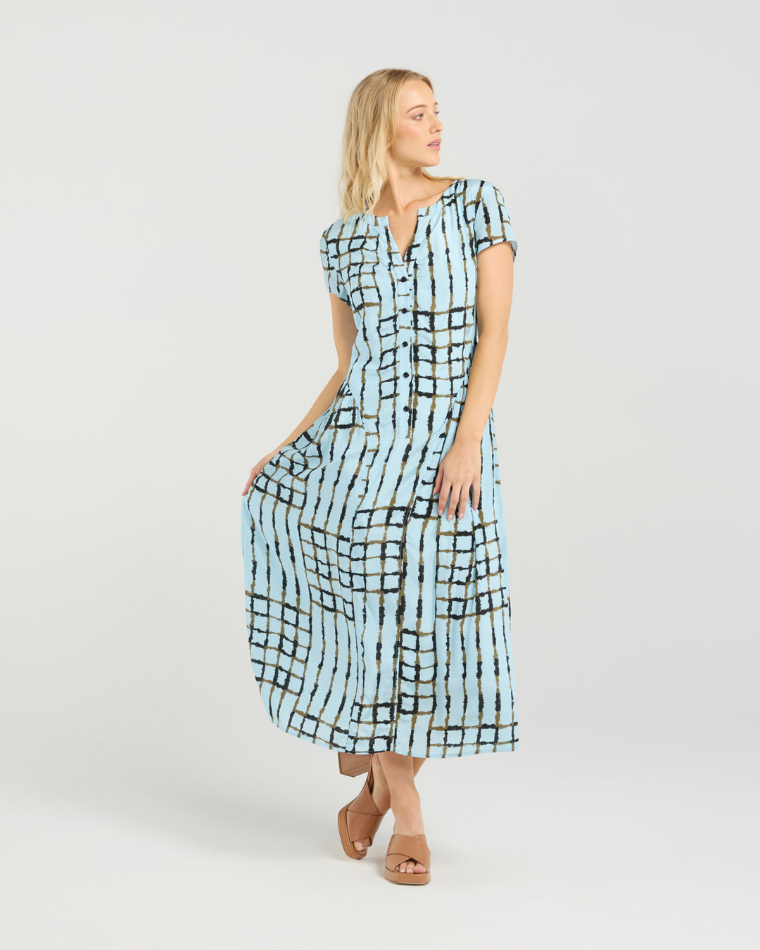Et Alia Skyline Plaid Chrissy Dress