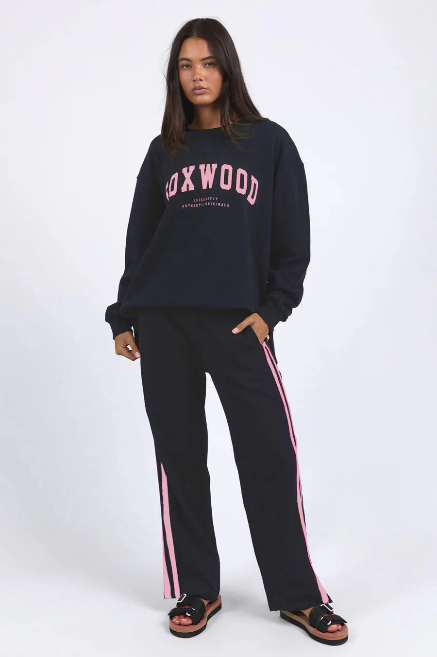 Foxwood Interval Crew Navy & Pink