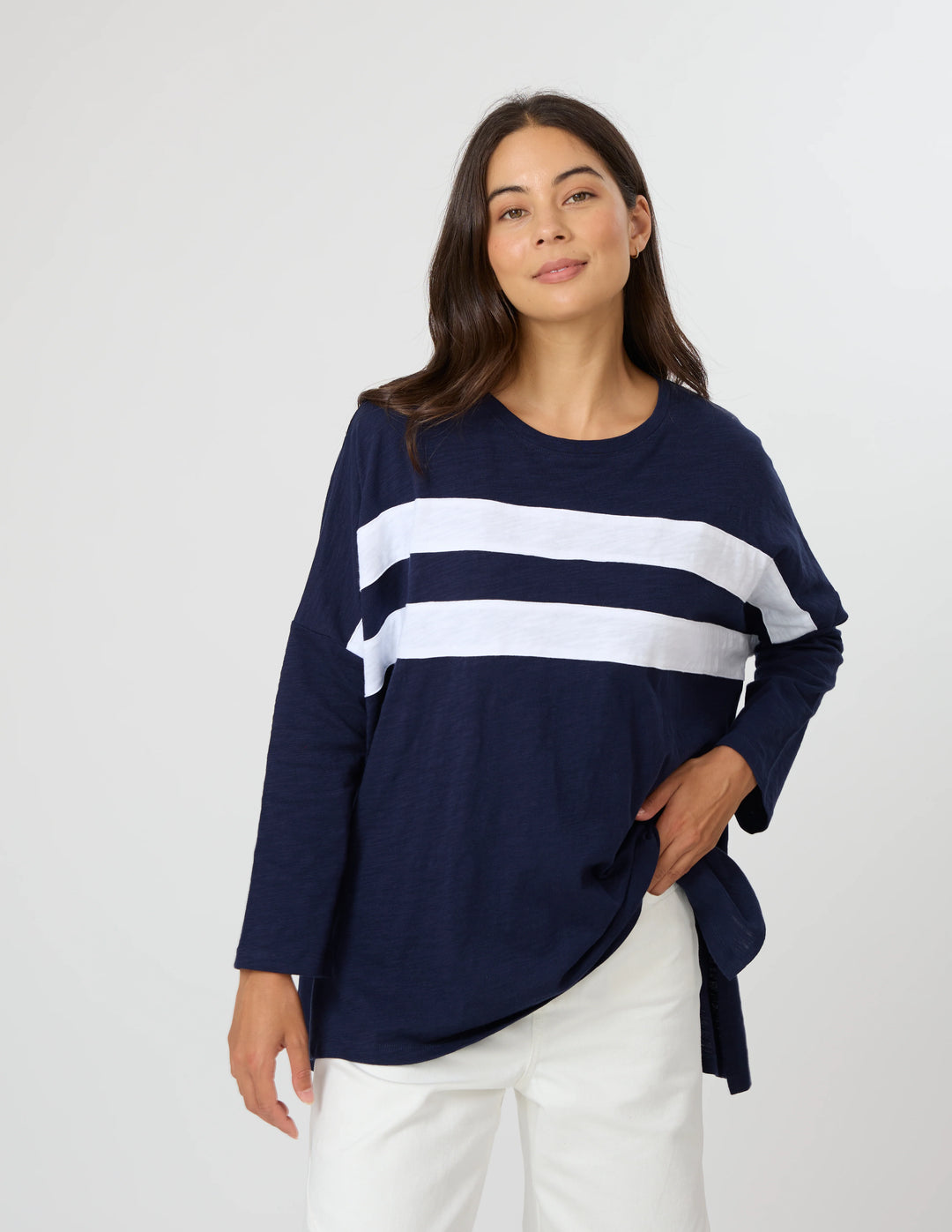 Stella + Gemma Navy Orlando Long Sleeve Tee