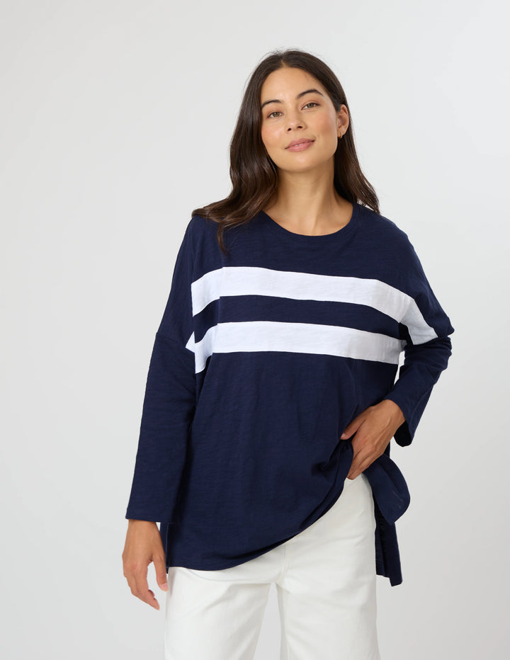 Stella + Gemma Navy Orlando Long Sleeve Tee