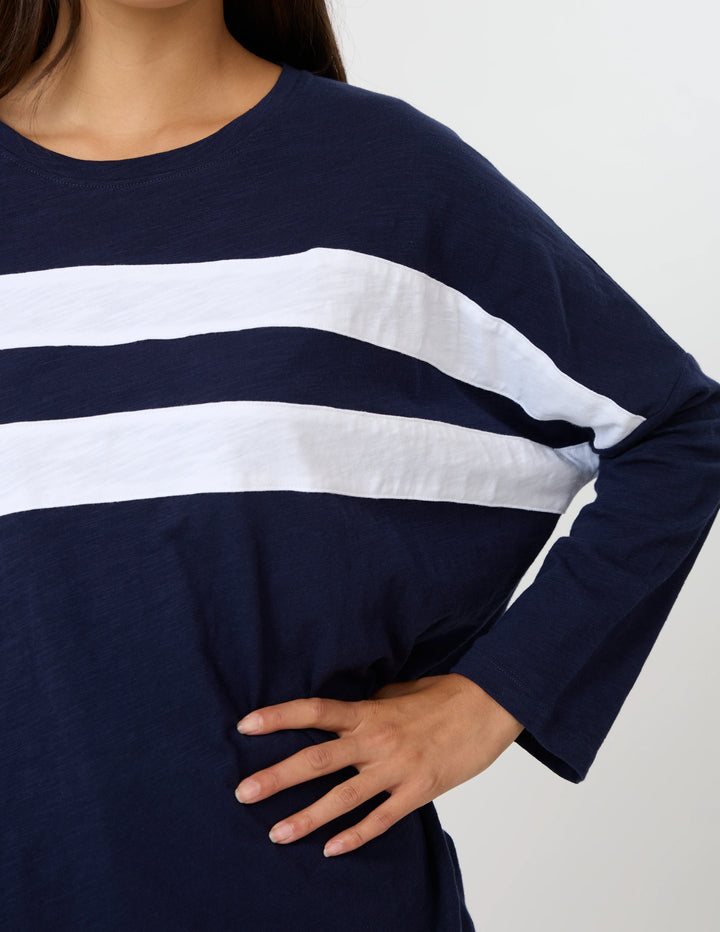Stella + Gemma Navy Orlando Long Sleeve Tee