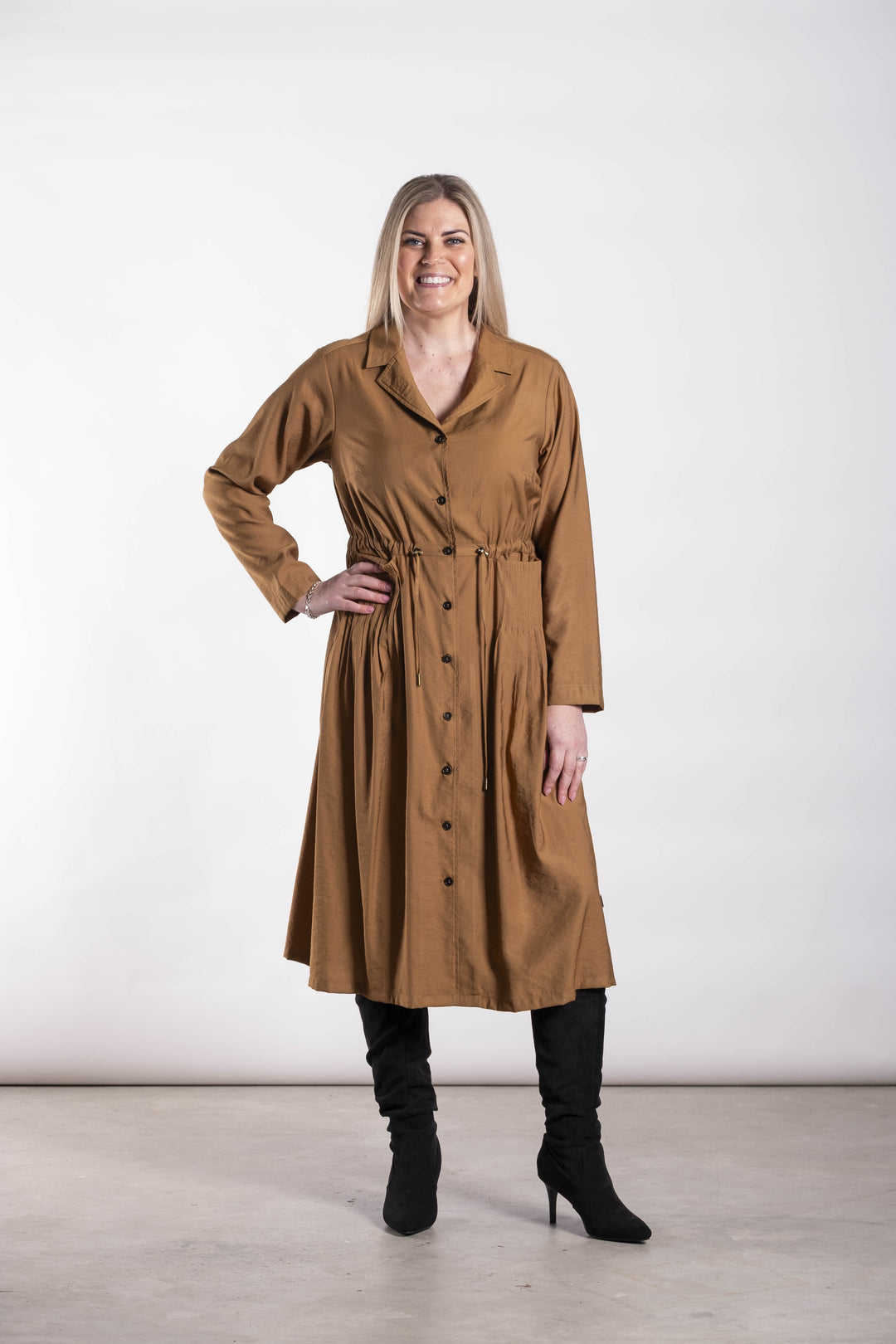 Deeanne Hobbs Shadowlines Pleat Clay Jacket