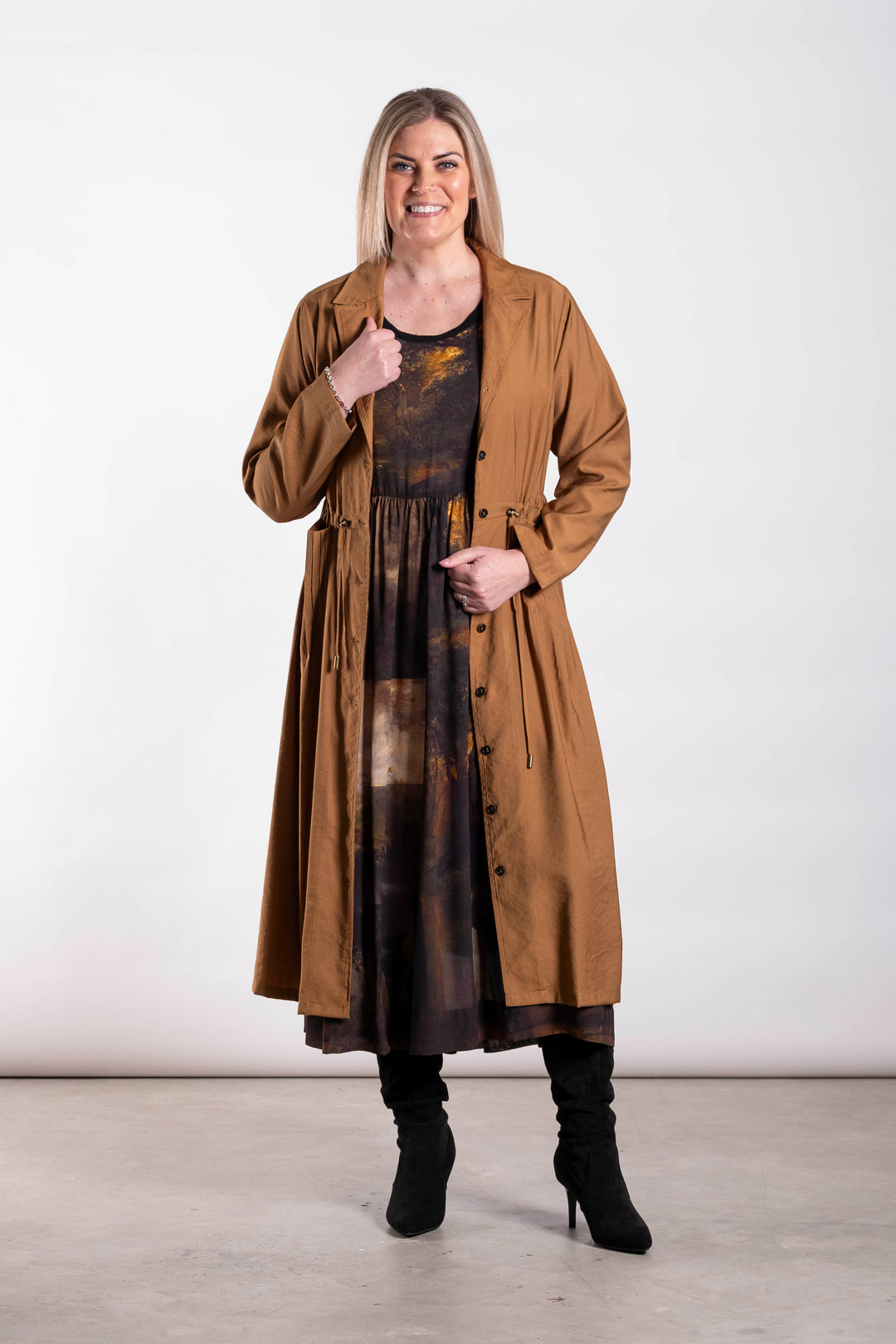 Deeanne Hobbs Shadowlines Pleat Clay Jacket