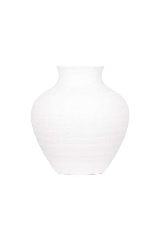 Rustic White Urn Vase