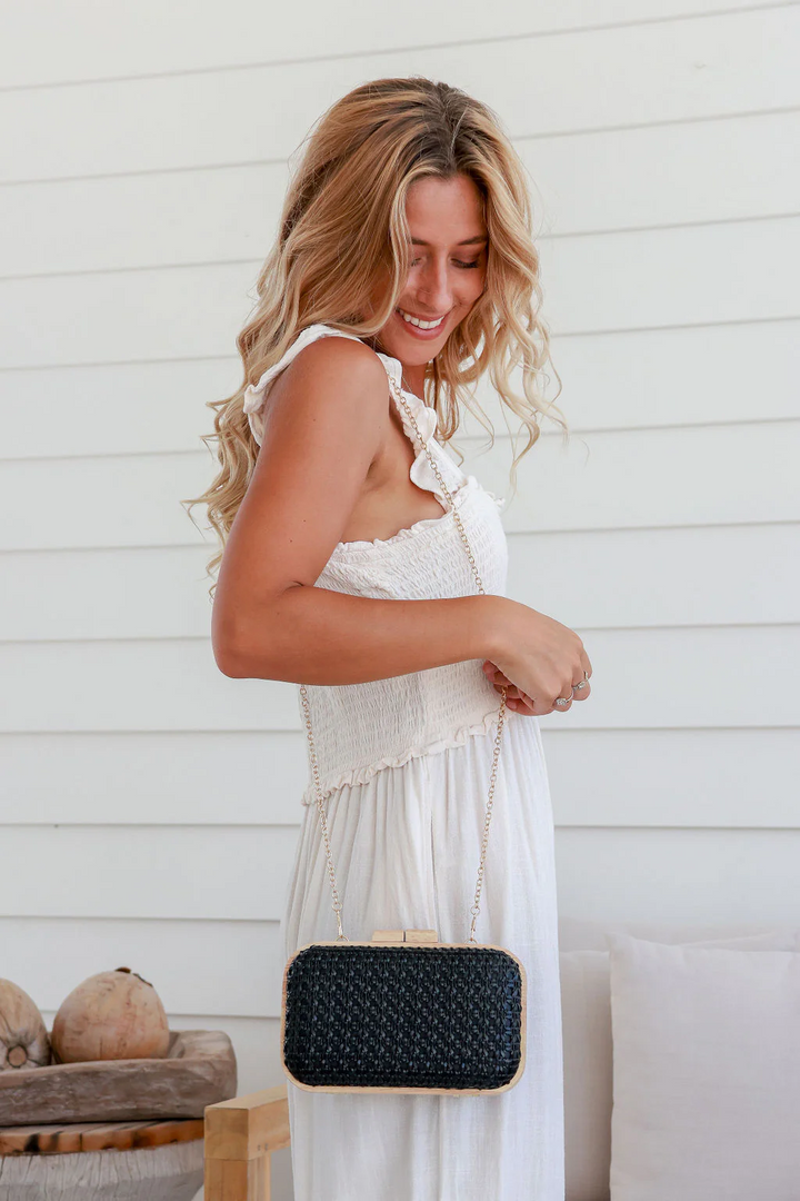 Riviera Black Clutch Bag