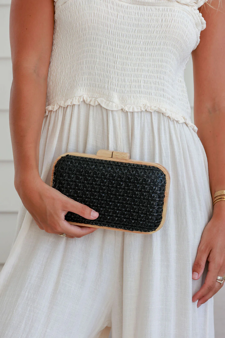 Riviera Black Clutch Bag