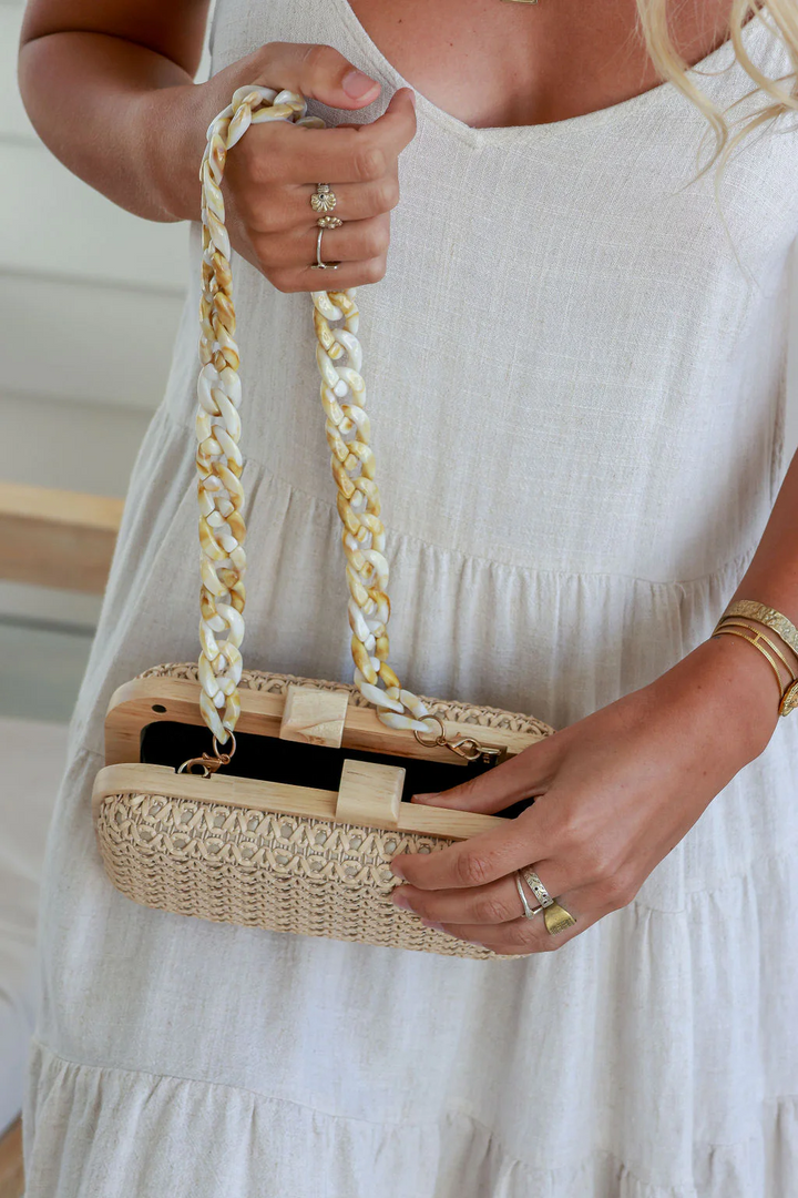 Riviera Natural Clutch Bag