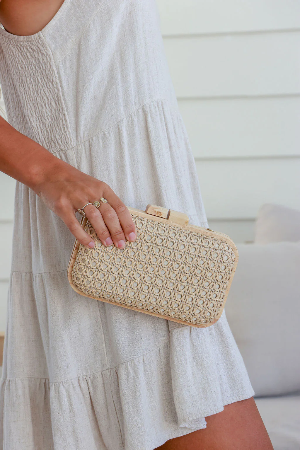 Riviera Natural Clutch Bag