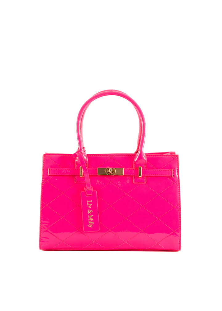Liv & Milly Florence Neon Pink Bag